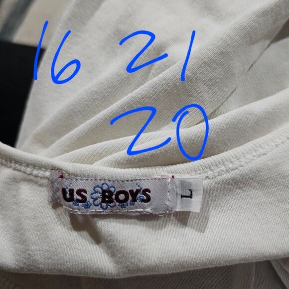 Vintage y2k 90s USA patriotic white baby tee tank top - Picture 6 of 6